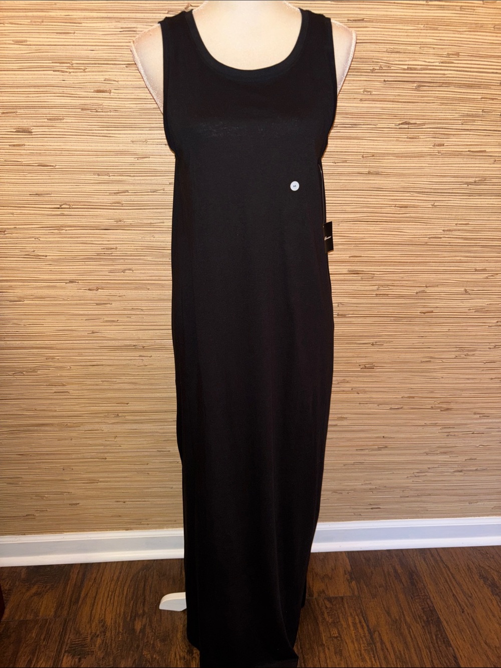 Eddie Bauer Sleeveless Black Maxi Dress - Classic Women's Tank Dress medium nwt!